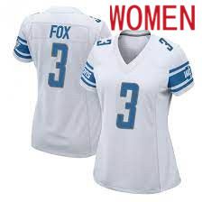 Women Detroit Lions #3 Jack Fox Nike White Game NFL Jersey->women nfl jersey->Women Jersey